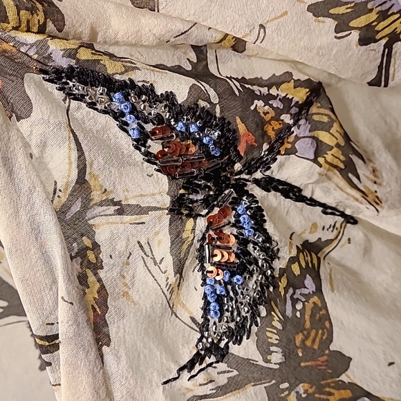 *2/$40 closet sale* EUC s.4 Anthropologie Moulinette Soeurs silk blouse - Picture 2 of 8